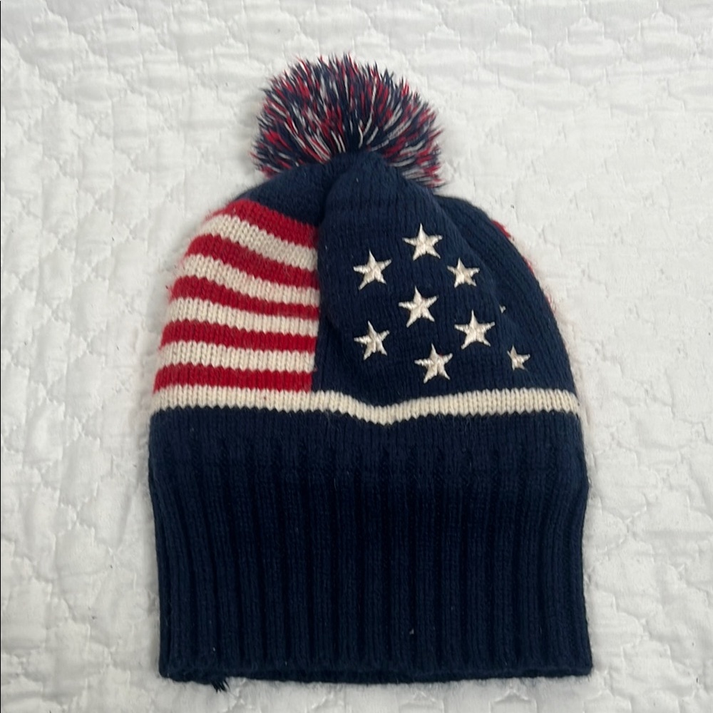 Red White Blue Beanie Hat
